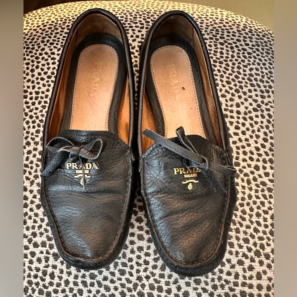 Prada Women’s Black Leather Loafers